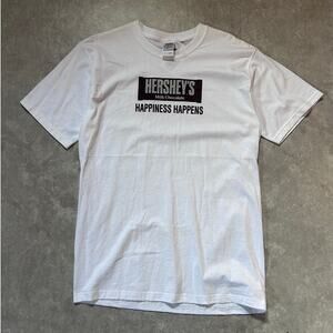 2000s Vintage Hershey's Chocolate White T Shirt Size M